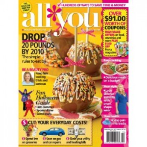 ALL YOU Magazine Subscripton 18 Issues for $17.99
