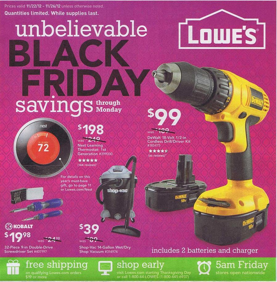 Lowes Black Friday Ad
