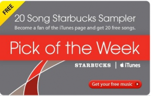 iTunes Starbucks Sampler iPod Music
