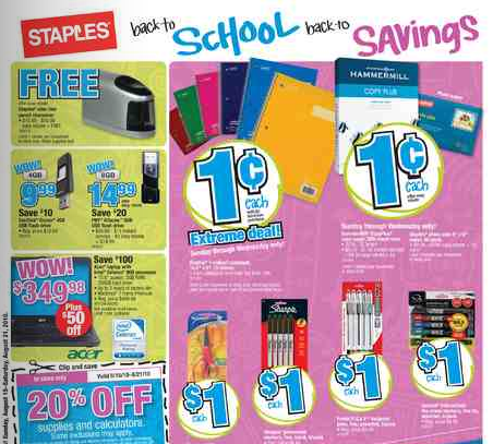 Staples Back To School Deals 8/15/10 - Deal Seeking Mom