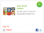 New $1 off Quaker Instant Oatmeal Printable Coupon - Deal Seeking Mom