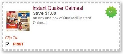 New $1 off Quaker Instant Oatmeal Coupon - Deal Seeking Mom