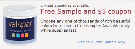 valspar paint sample coupon 1000 daily each samples giving away includes choice dealseekingmom