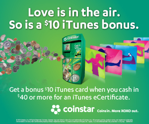 itunes coinstar promotion