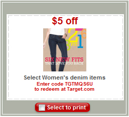 target denim coupon