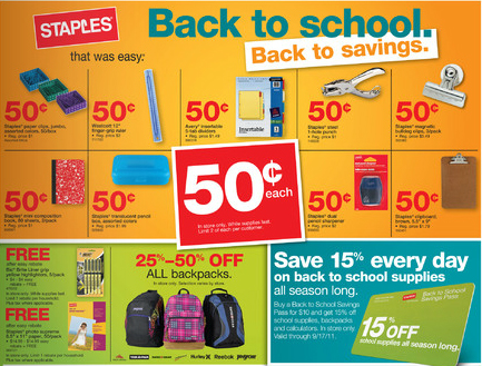 vs. Staples for back-to-school supplies