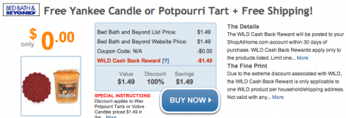 Bed bath and beyond deals yankee candle