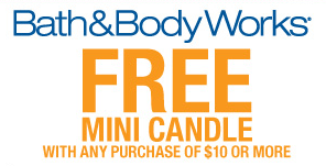 Bath & Body Free Mini Candle