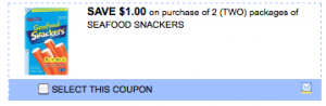 seafood snackers coupon