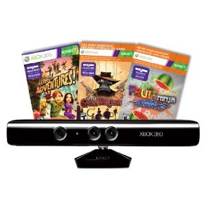 Kinect Sensor with Kinect Adventures and Gunstringer Token Code $99.99