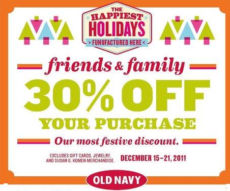 Old Navy 30% Off Printable Coupon: Jingle Jammies $4.90! - Deal Seeking Mom
