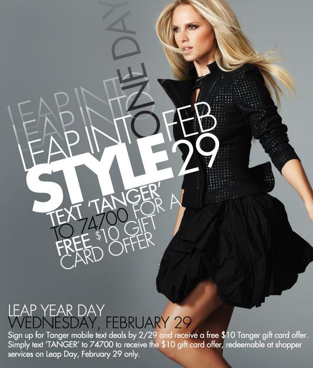 FREE 10 Tanger Outlets Gift Card (Valid 2/29 Only) Deal Seeking Mom