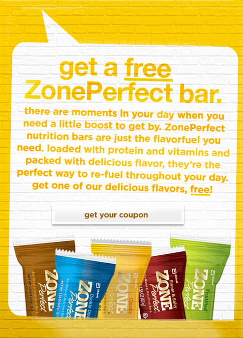 FREE Zone Perfect Bar Coupon Facebook Offer Deal Seeking Mom