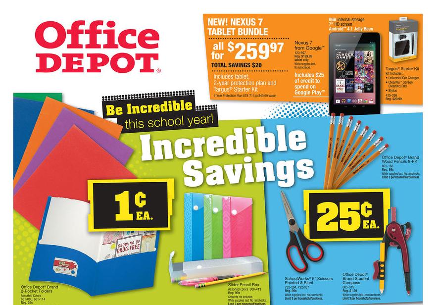 Office Depot Back To School Deals 8/19/12 Deal Seeking Mom