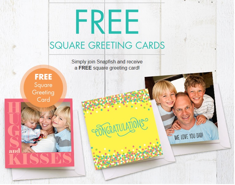FREE Square Custom Greeting Card Deal Seeking Mom