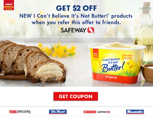 Safeway Affiliates 2 Off I Can t Believe It s Not Butter Printable 