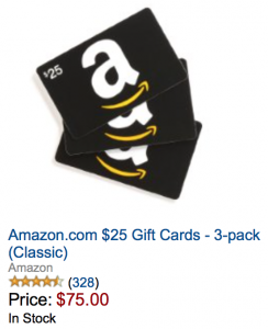 amazon prime gift card