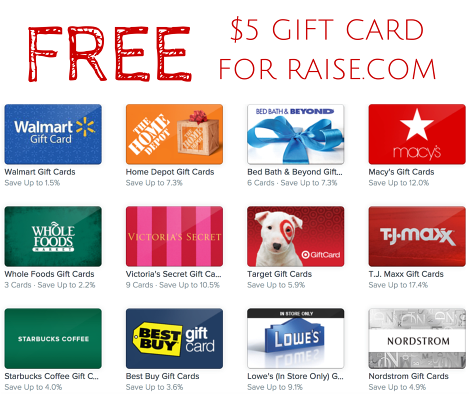 Snag a FREE $5 Gift Card Credit For Raise.com! - Deal Seeking Mom