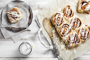 Cinnamon rolls with cream cheese icing