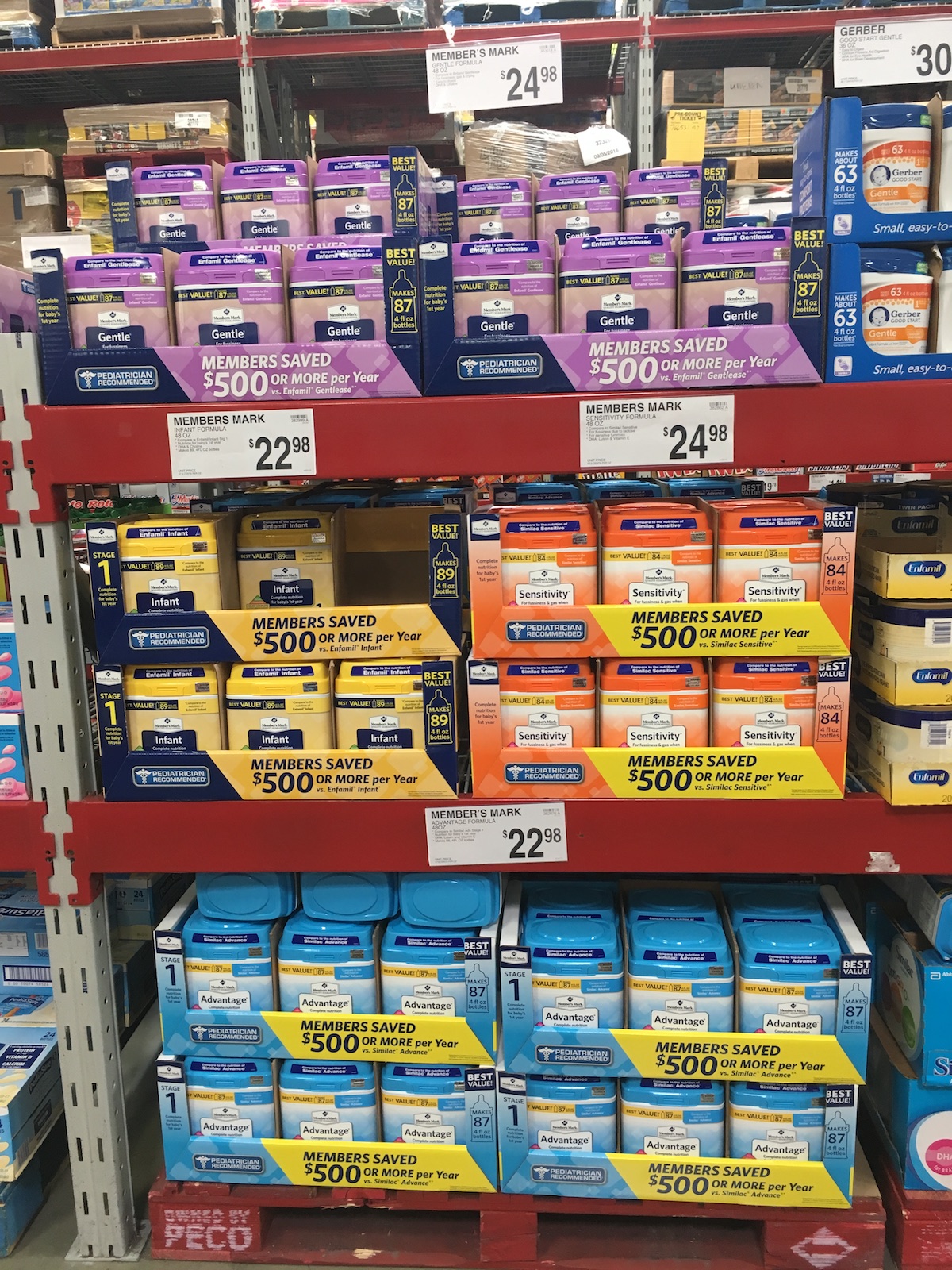 sam's club baby formula