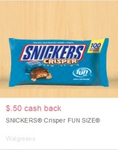 Snickers Crisper Fun Size Candy rebate offers