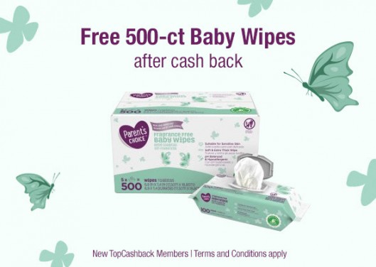 FREE Parent's Choice Baby Wipes (After TopCashBack Rebate) - Deal