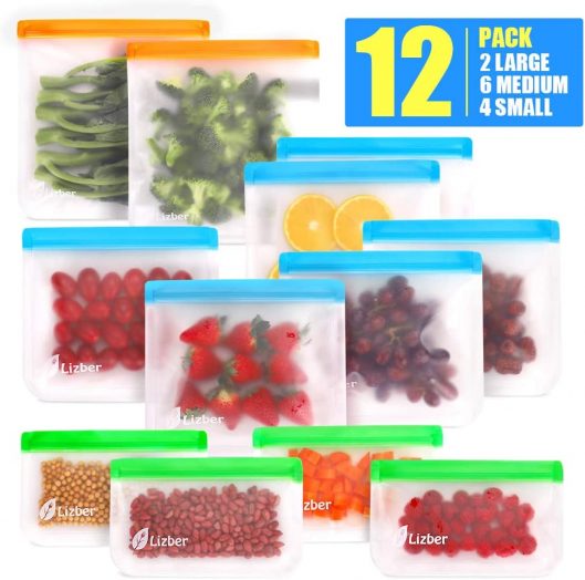 Reusable ZiplocStyle Storage Bags (12pk.) 9.57 Shipped! Deal Seeking Mom